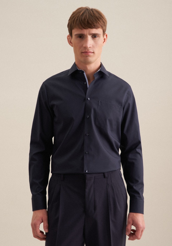 Regular Business Hemd Uni in Dunkelblau | Seidensticker Onlineshop