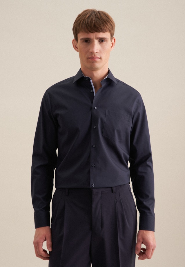 Regular Business shirt Uni in Dark Blue |  Seidensticker Onlineshop