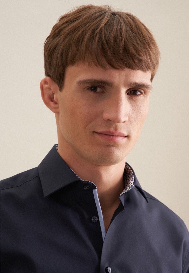 Regular Business Hemd Uni in Dunkelblau |  Seidensticker Onlineshop