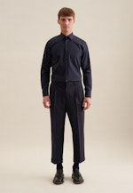 Non-iron Poplin Business Shirt in Regular with Kent-Collar in Dark Blue |  Seidensticker Onlineshop