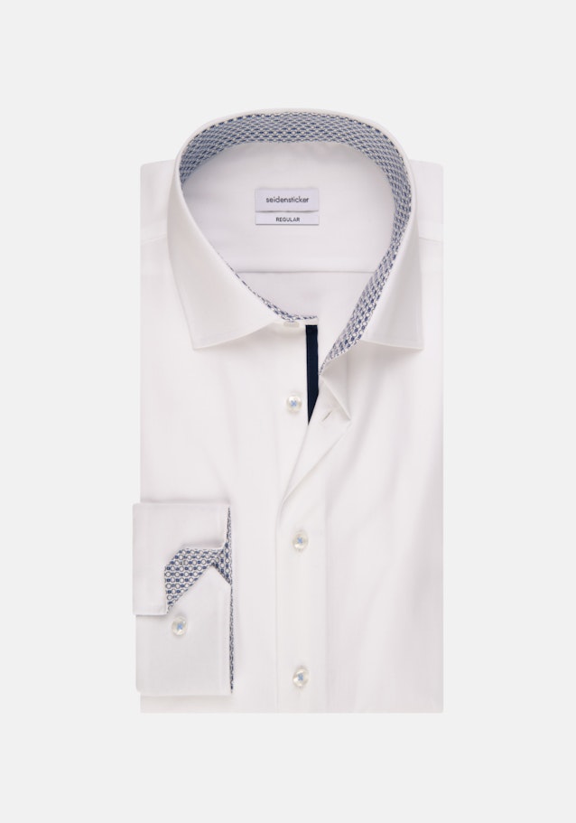 Bügelfreies Popeline Business Hemd in Regular mit Kentkragen in Weiß |  Seidensticker Onlineshop