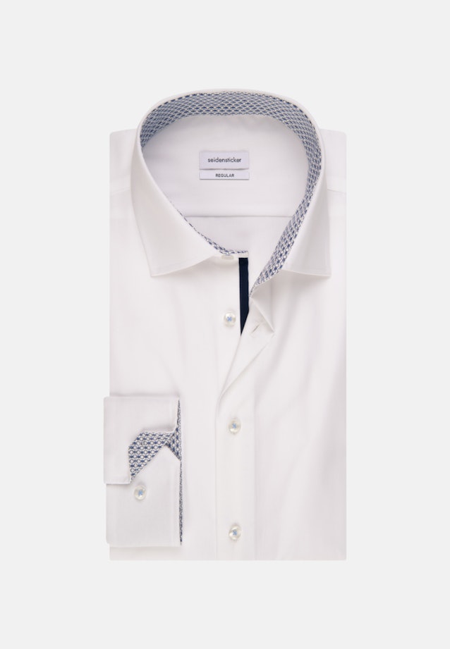 Non-iron Poplin Business Shirt in Regular with Kent-Collar in White |  Seidensticker Onlineshop