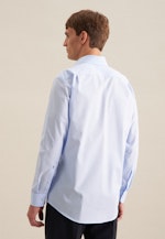 Chemise Business Regular Popeline Col Kent in Bleu Moyen |  Seidensticker Onlineshop