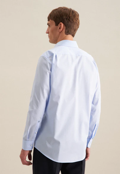 Regular Chemise d'affaires Uni in Bleu Moyen |  Seidensticker Onlineshop
