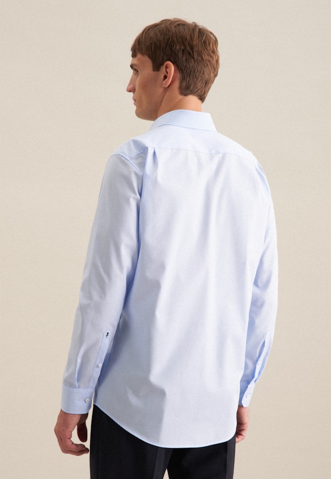 Regular Business Hemd Uni in Mittelblau | Seidensticker Onlineshop