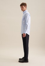 Chemise Business Regular Popeline Col Kent in Bleu Moyen |  Seidensticker Onlineshop