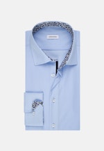 Chemise Business Regular Popeline Col Kent in Bleu Moyen |  Seidensticker Onlineshop