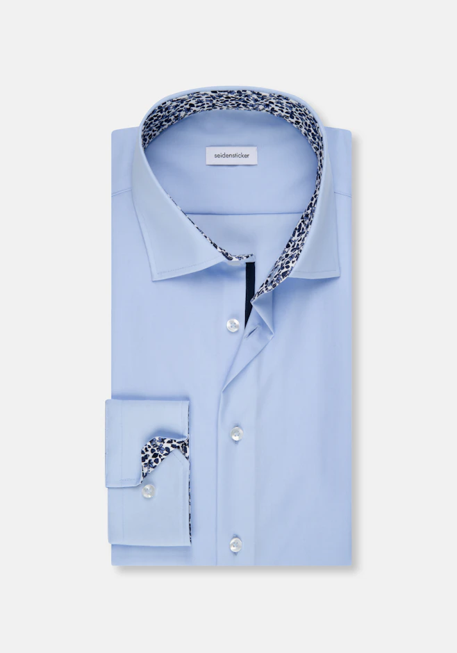 Regular Business shirt Uni in Medium Blue | Seidensticker online shop