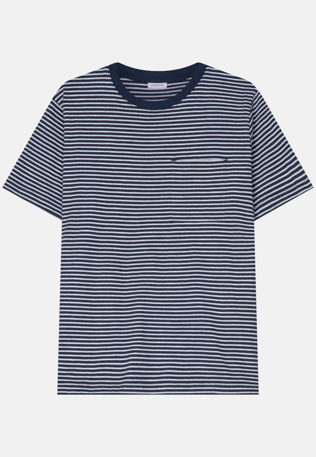 Rundhals T-Shirt Regular in Mittelblau |  Seidensticker Onlineshop
