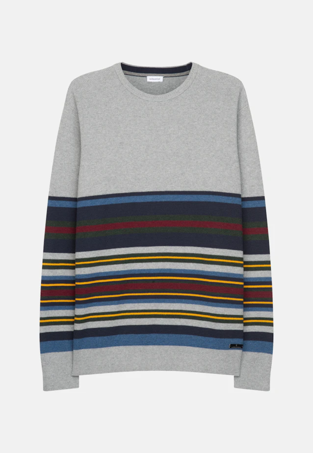 Regular Pullover rayures in Gris |  Seidensticker Onlineshop