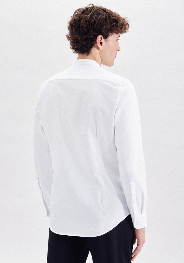 Bügelfreies Popeline Business Hemd in Shaped mit Stehkragen in Weiß |  Seidensticker Onlineshop
