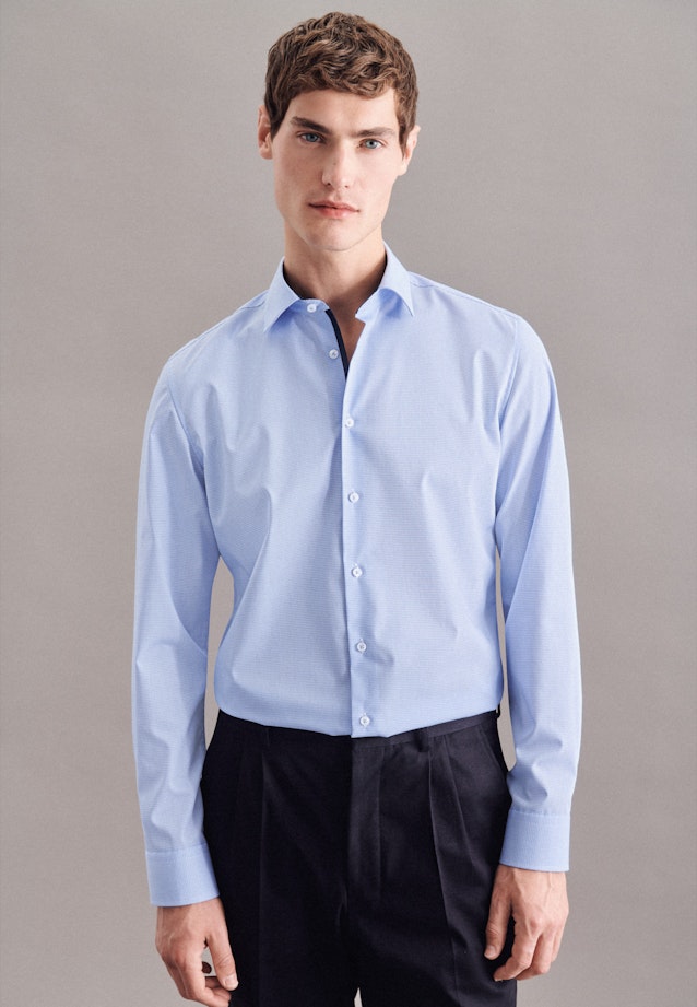 X-Slim Business shirt Check in Light Blue |  Seidensticker Onlineshop