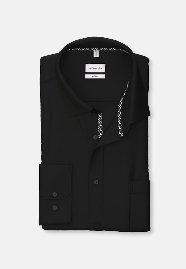 X-Slim Business Hemd Uni in Schwarz |  Seidensticker Onlineshop