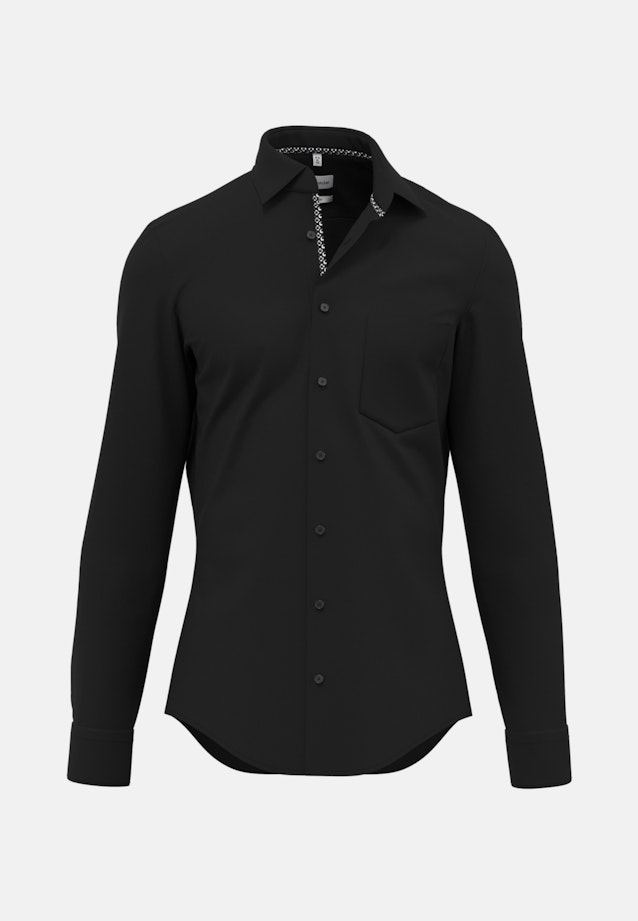 X-Slim Business Hemd Uni in Schwarz |  Seidensticker Onlineshop