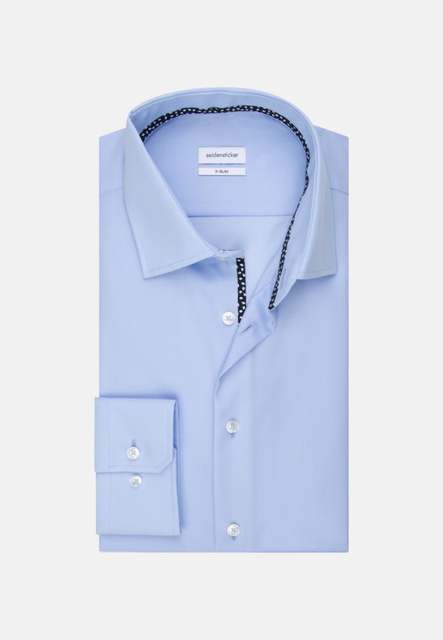 Non-iron Poplin Business Shirt in X-Slim with Kent-Collar in Medium Blue |  Seidensticker Onlineshop