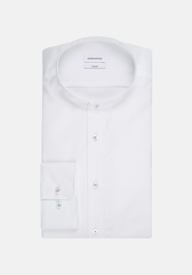 Bügelfreies Popeline Business Hemd in X-Slim mit Stehkragen in Weiß |  Seidensticker Onlineshop