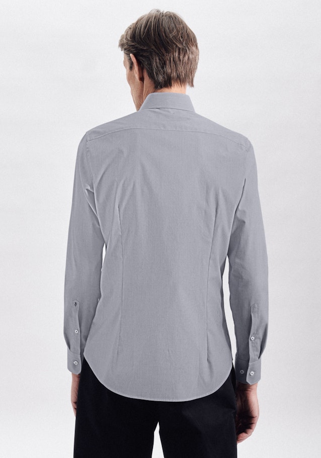 Non-iron Mille Rayé Business overhemd in Slim with Kentkraag in Donkerblauw |  Seidensticker Onlineshop