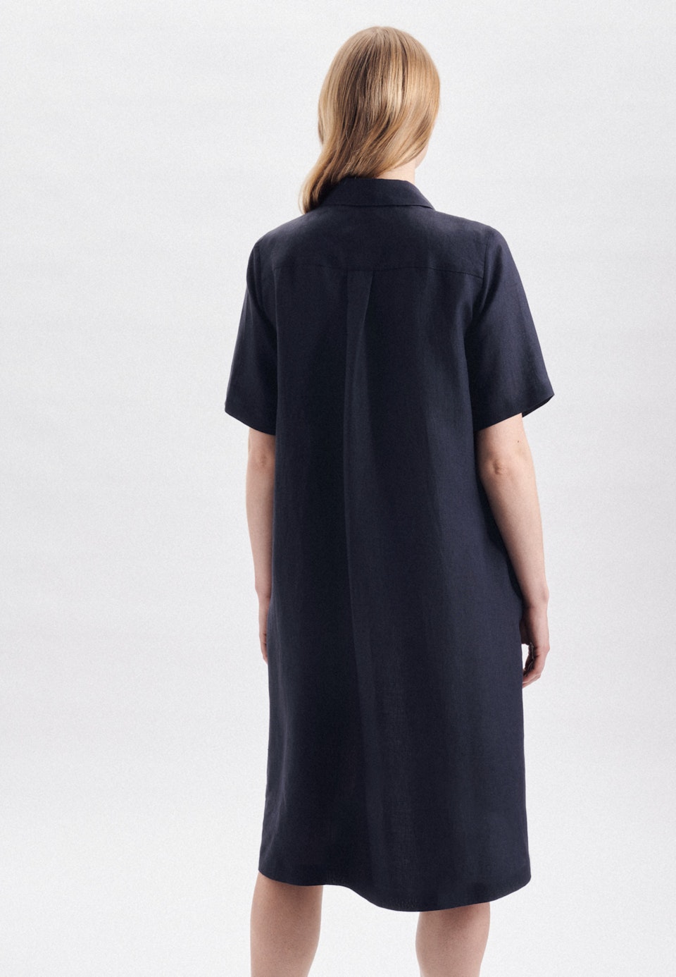 Leinen Midi Kleid in Dunkelblau | Seidensticker Onlineshop