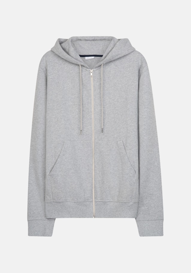 Regular Sweat-Jacke Uni in Grau | Seidensticker Onlineshop