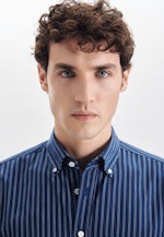 Regular Chemise décontractée rayures in Bleu Moyen |  Seidensticker Onlineshop