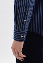 Regular Chemise décontractée rayures in Bleu Moyen |  Seidensticker Onlineshop