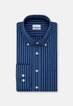 Regular Chemise décontractée rayures in Bleu Moyen |  Seidensticker Onlineshop