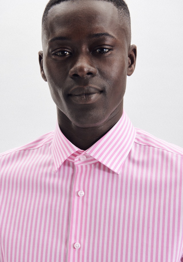 Non-iron Popeline Business overhemd in Slim with Kentkraag in Roze/Pink |  Seidensticker Onlineshop