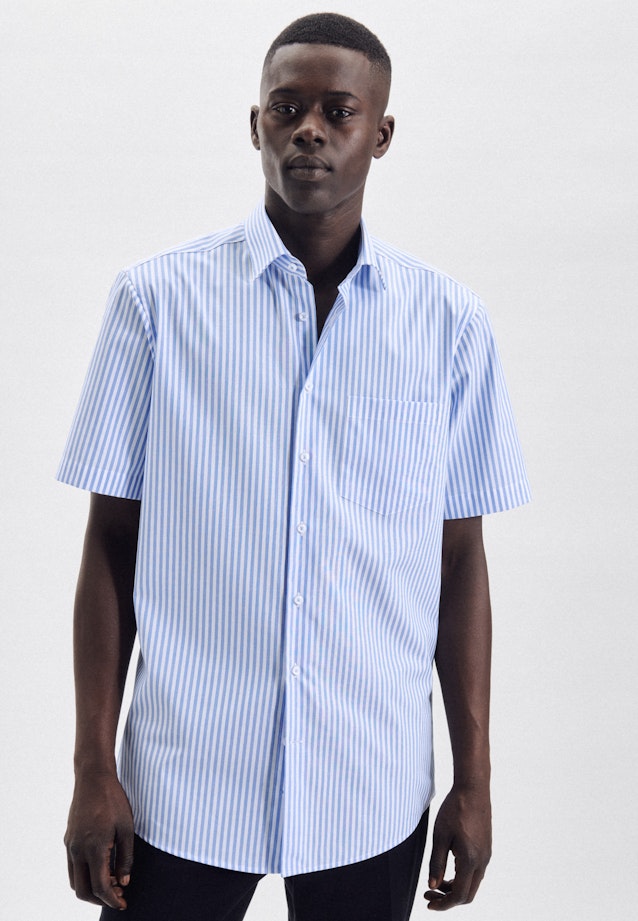 Regular Chemise d'affaires rayures in Bleu Clair |  Seidensticker Onlineshop