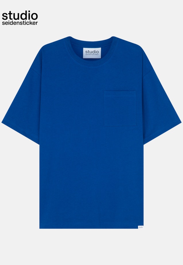 Rundhals T-Shirt Oversized in Mittelblau |  Seidensticker Onlineshop
