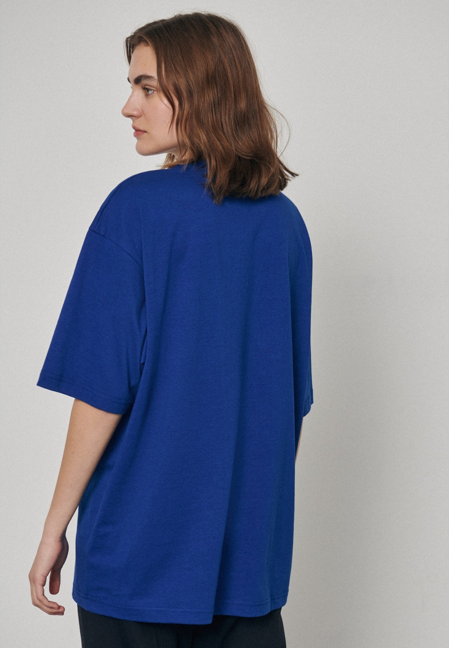Rundhals T-Shirt Oversized in Mittelblau |  Seidensticker Onlineshop