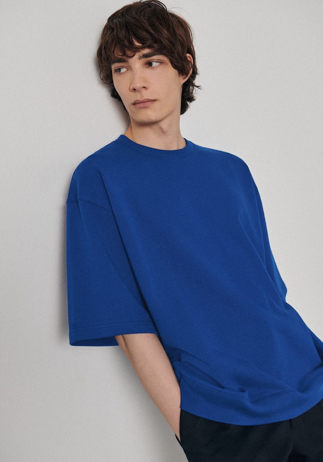 Sweat-Shirt Oversized in Mittelblau |  Seidensticker Onlineshop