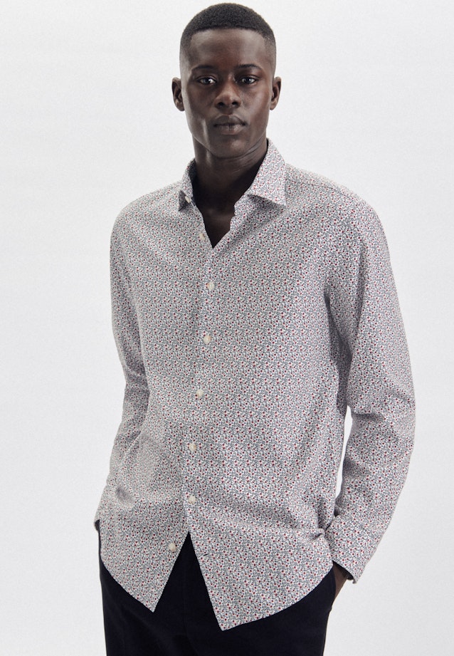 Regular Casual Hemd Druck in Dunkelblau |  Seidensticker Onlineshop