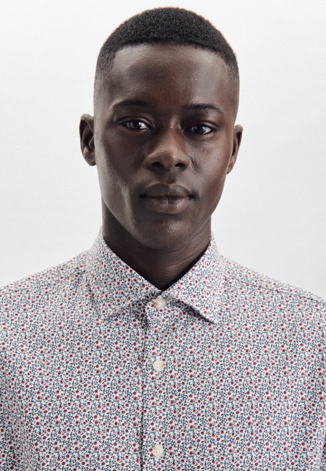 Regular Chemise décontractée Imprimé in Bleu Foncé |  Seidensticker Onlineshop