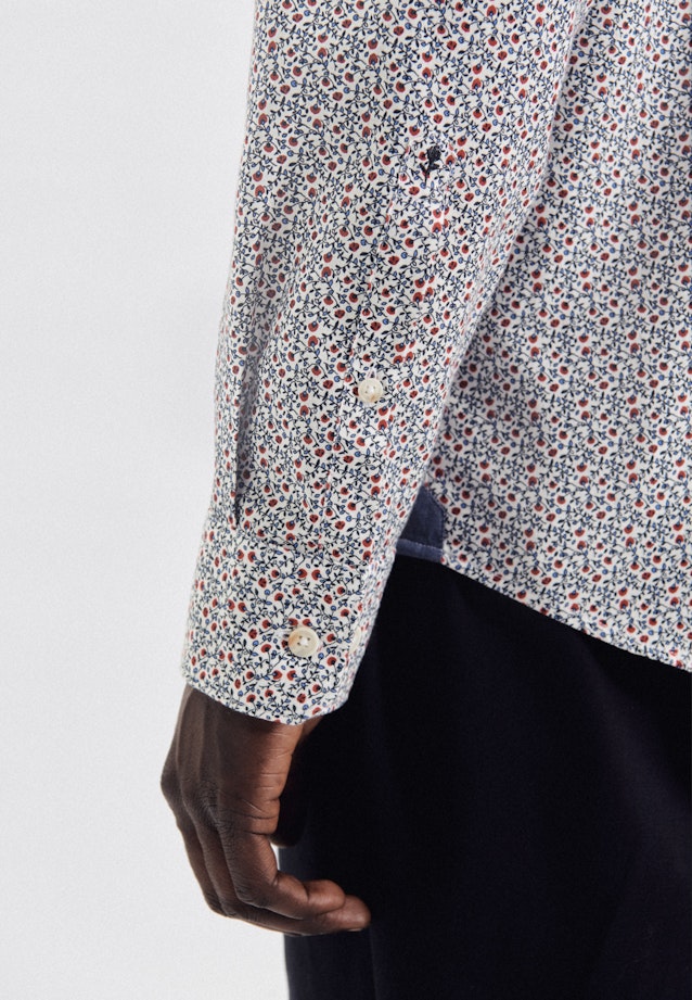 Regular Chemise décontractée Imprimé in Bleu Foncé |  Seidensticker Onlineshop