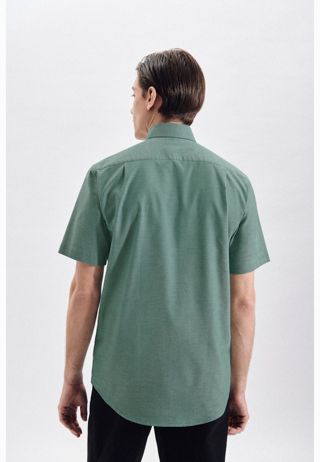 Non-iron Struktur korte arm Business overhemd in Regular with Kentkraag in Groen |  Seidensticker Onlineshop