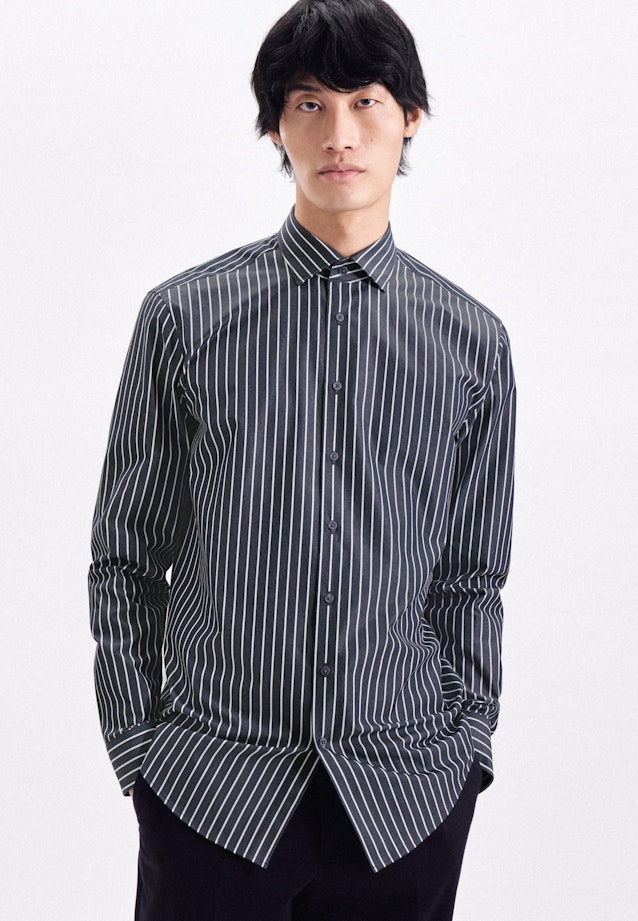 Regular Business shirt Stripe in Dark Blue |  Seidensticker Onlineshop