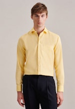 Non-iron Structure Business Shirt in Regular with Kent-Collar in Yellow |  Seidensticker Onlineshop