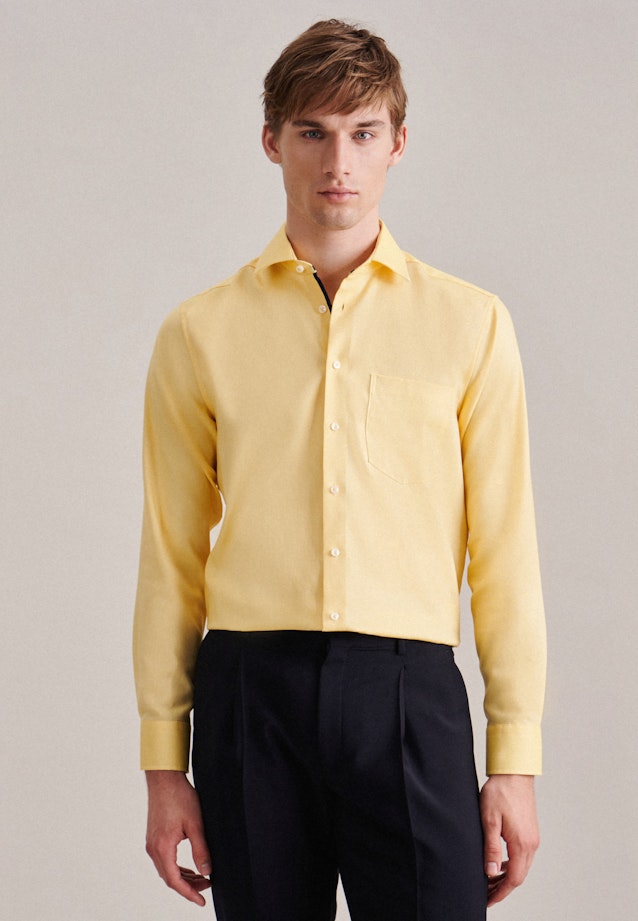 Regular Chemise d'affaires Structure in Jaune |  Seidensticker Onlineshop