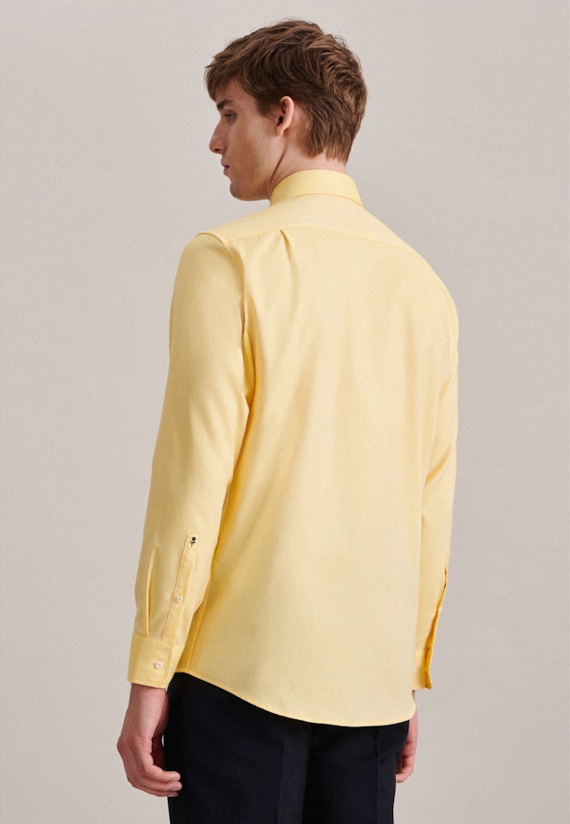 Non-iron Structure Business Shirt in Regular with Kent-Collar in Yellow |  Seidensticker Onlineshop