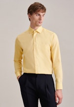 Non-iron Structure Business Shirt in Regular with Kent-Collar in Yellow |  Seidensticker Onlineshop