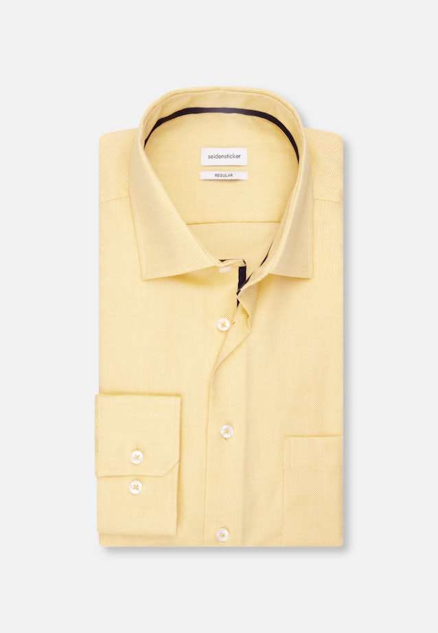 Regular Business Hemd Struktur in Gelb |  Seidensticker Onlineshop