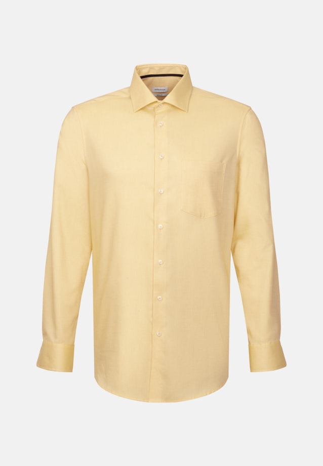 Non-iron Structure Business Shirt in Regular with Kent-Collar in Yellow |  Seidensticker Onlineshop