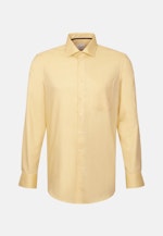 Non-iron Structure Business Shirt in Regular with Kent-Collar in Yellow |  Seidensticker Onlineshop