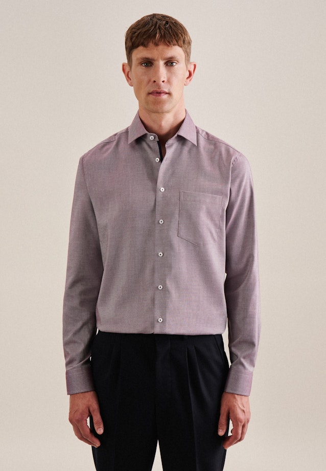 Non-iron Structure Business Shirt in Regular with Kent-Collar in Red |  Seidensticker Onlineshop