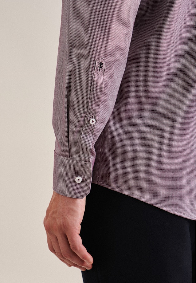 Regular Business Hemd Struktur in Rot |  Seidensticker Onlineshop