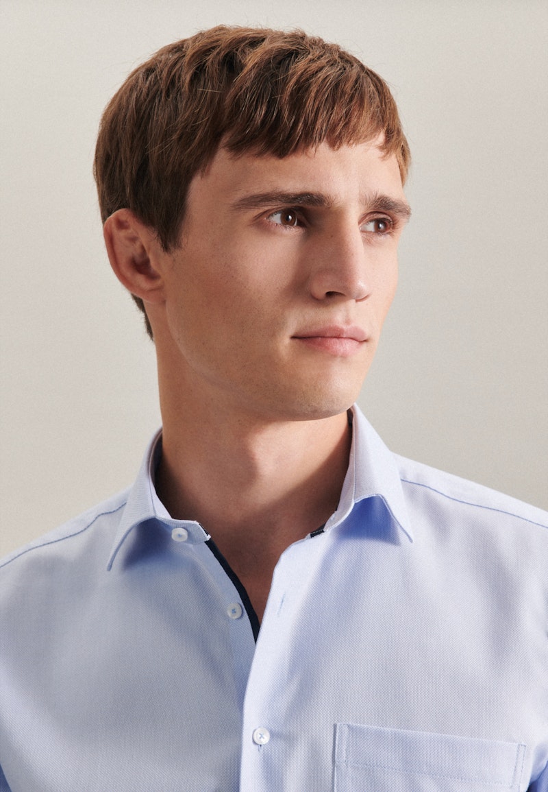 Non-iron Structure Business Shirt in Regular with Kent-Collar