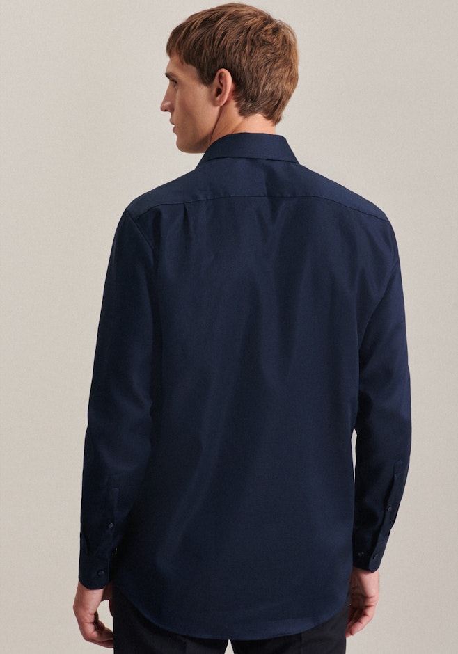 Regular Business Hemd Struktur in Dunkelblau | Seidensticker Onlineshop