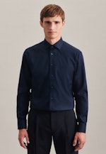 Regular Business shirt Structure in Dark Blue |  Seidensticker Onlineshop