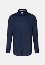 Regular Business shirt Structure in Dark Blue |  Seidensticker Onlineshop
