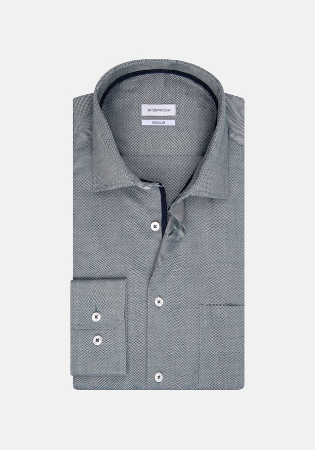 Non-iron Structure Business Shirt in Regular with Kent-Collar in Green |  Seidensticker Onlineshop